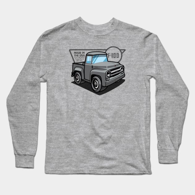 Platinum Gray F100 - 1956 Long Sleeve T-Shirt by jepegdesign